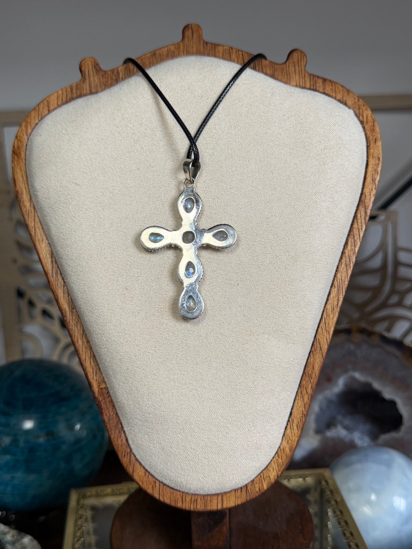 Croix Peristerite en argent