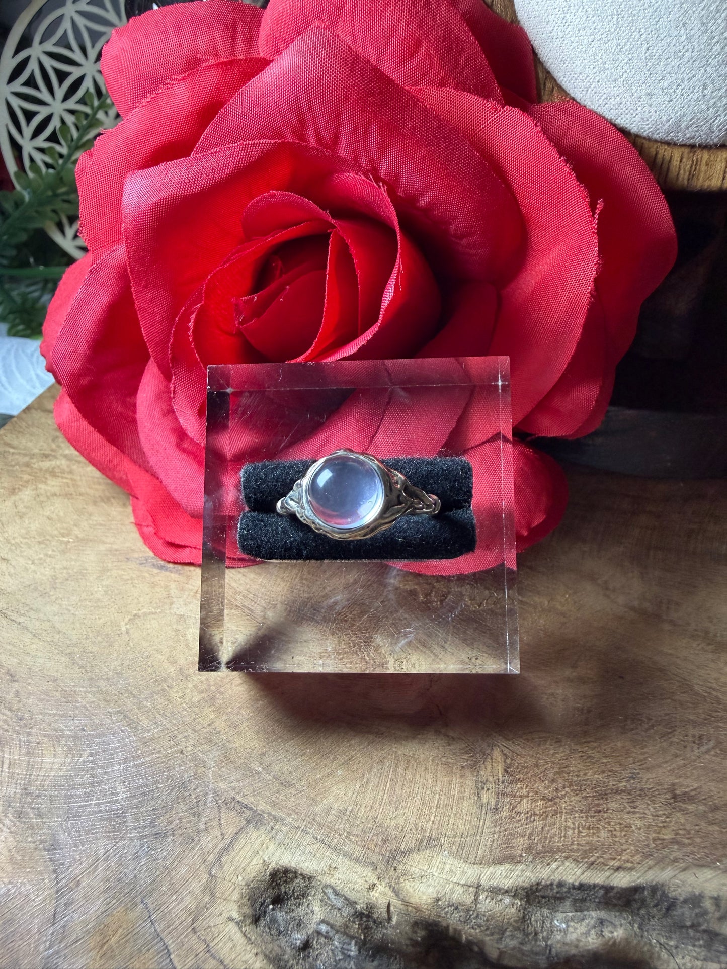 Bague quartz rose