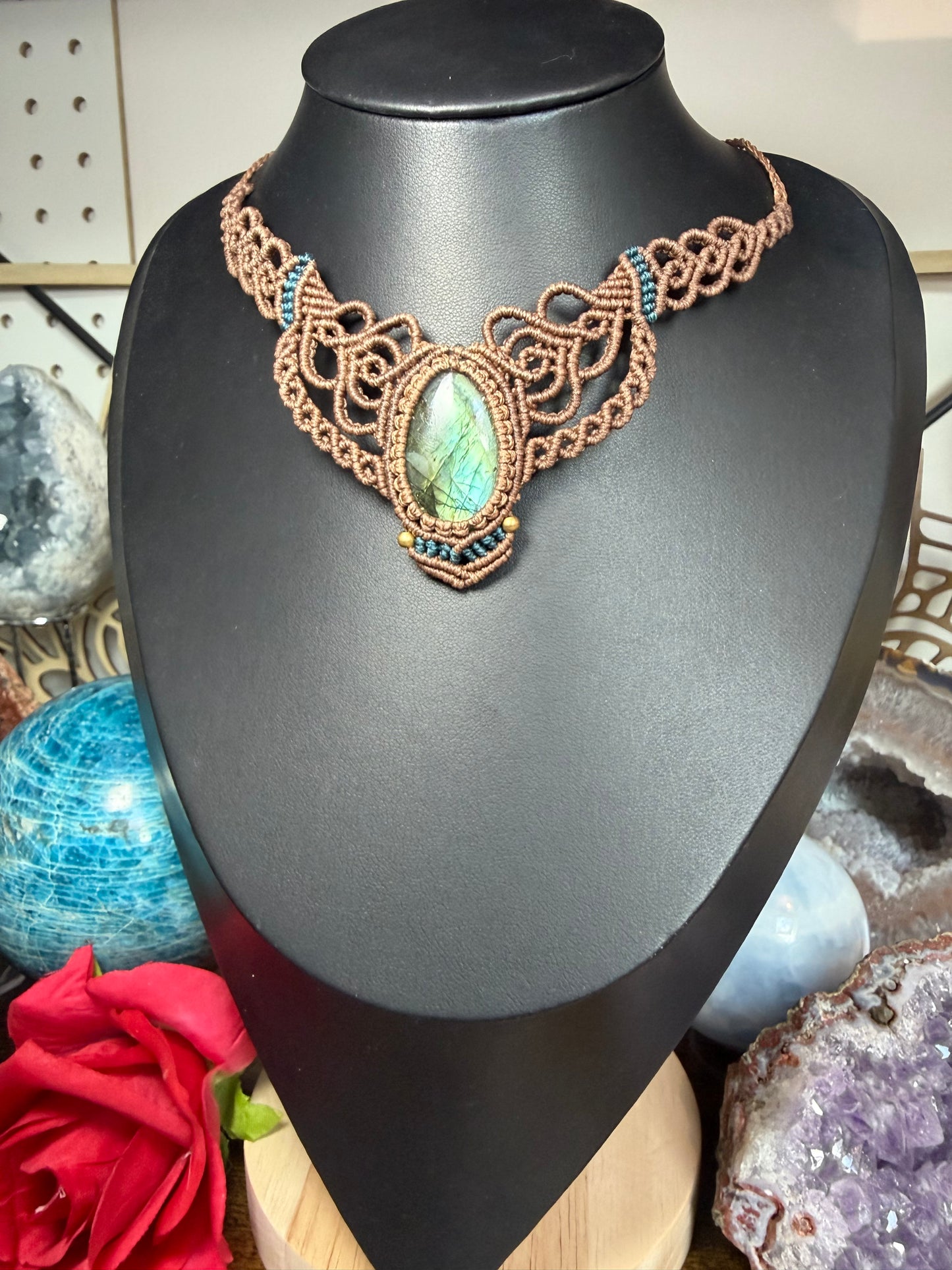 Collier Macramé Labradorite