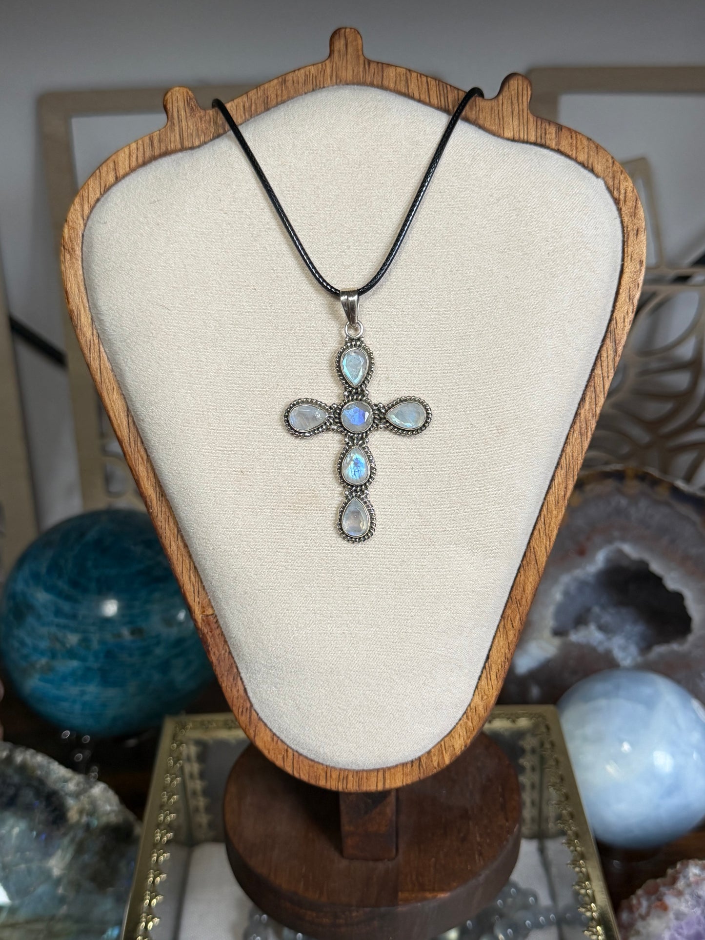 Croix Peristerite en argent