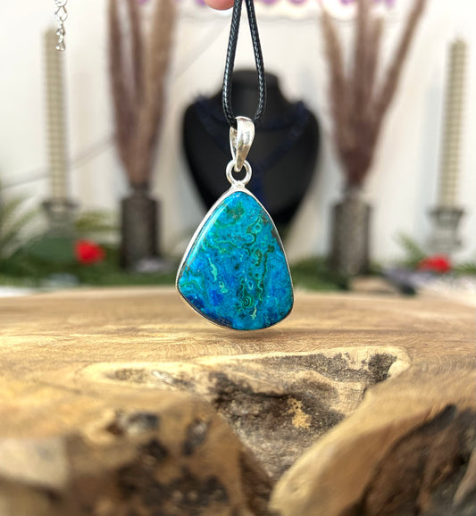Pendentif malachite chrysocolle