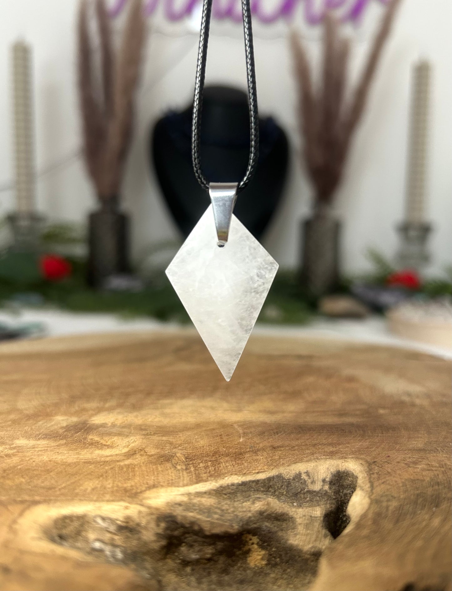 Pendentif cristal de roche