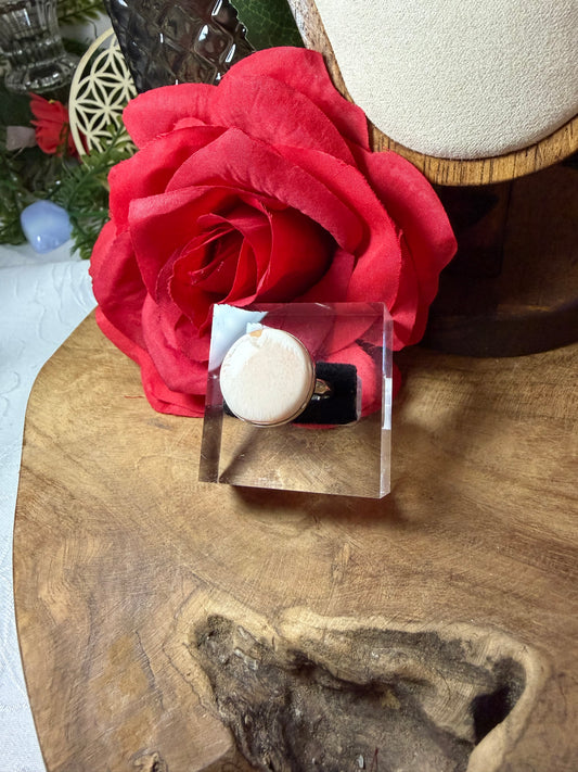 Bague scolescite rose