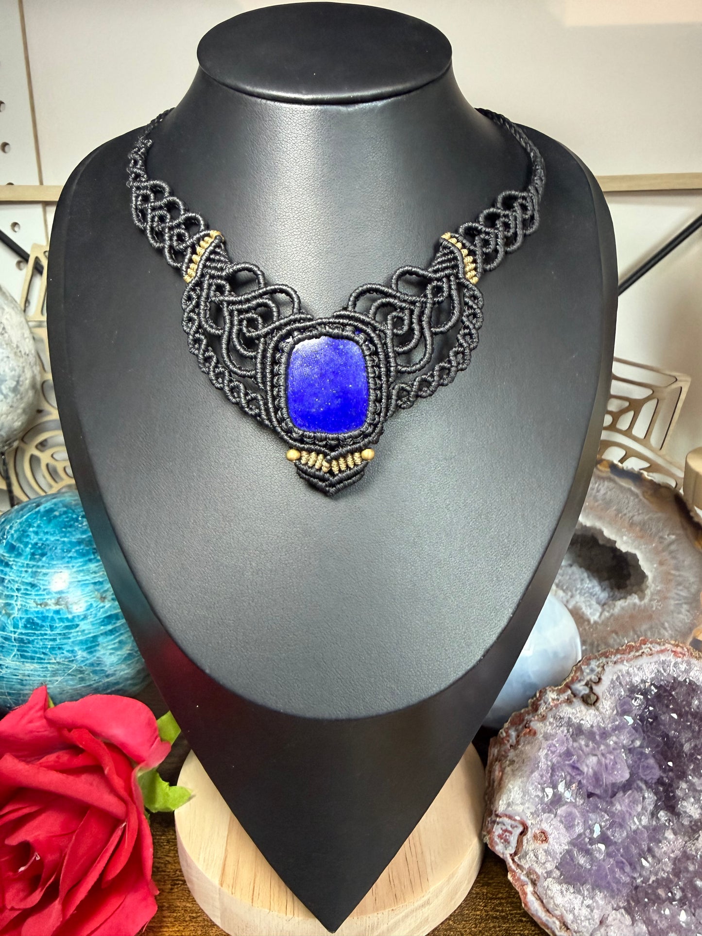 Collier Macramé Lapis Lazuli