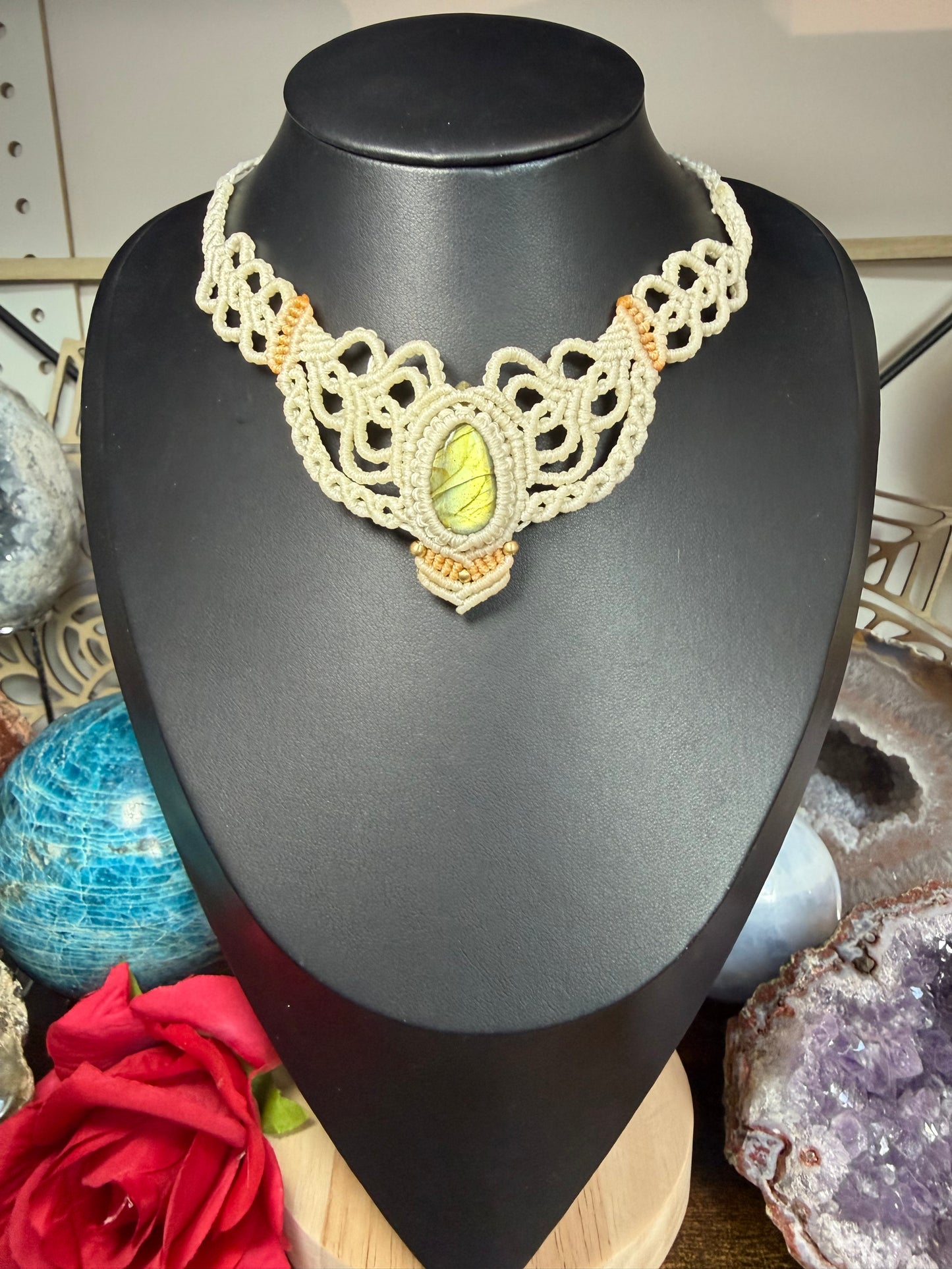 Collier Macramé Labradorite