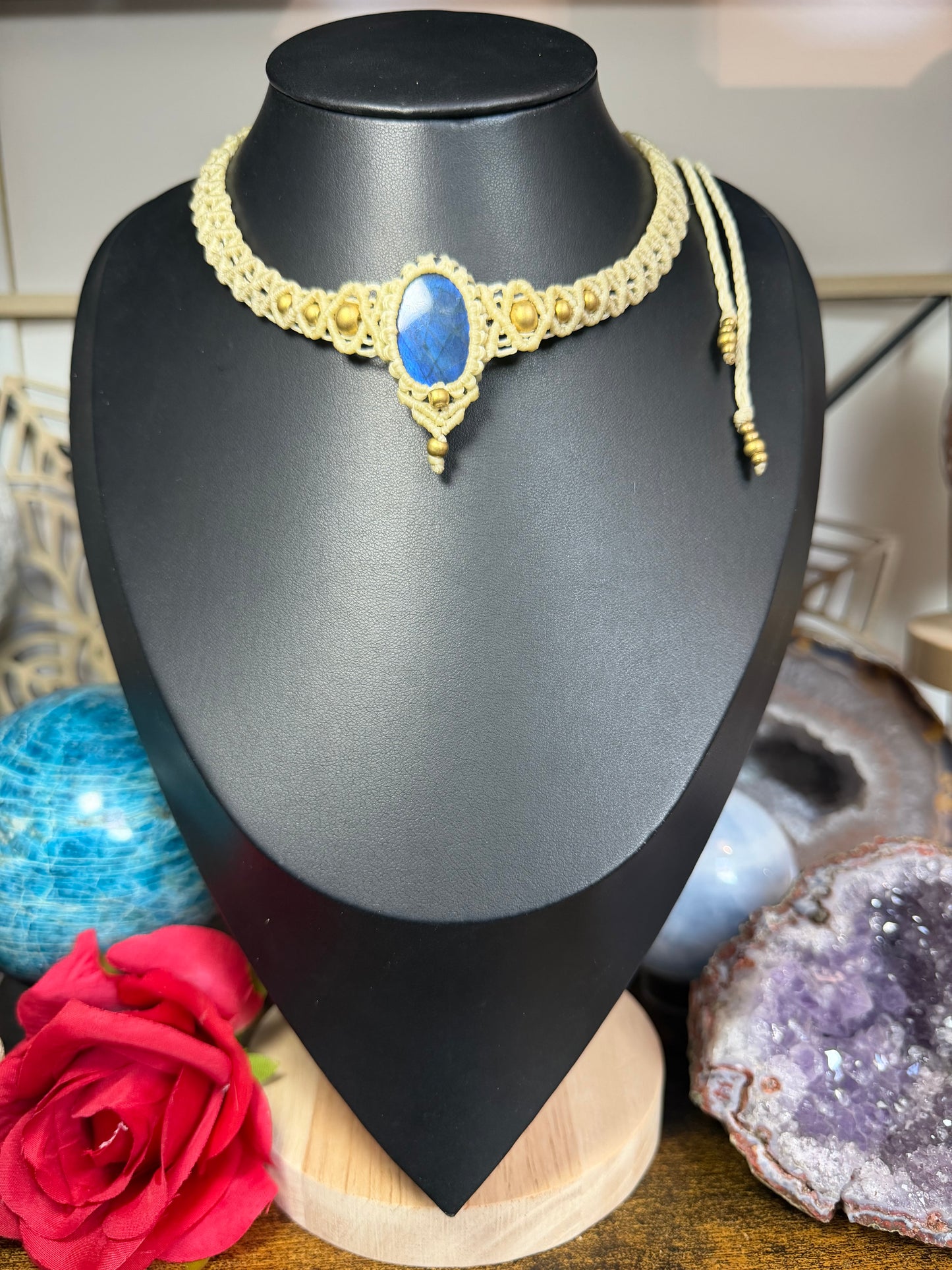 Collier Macramé Labradorite