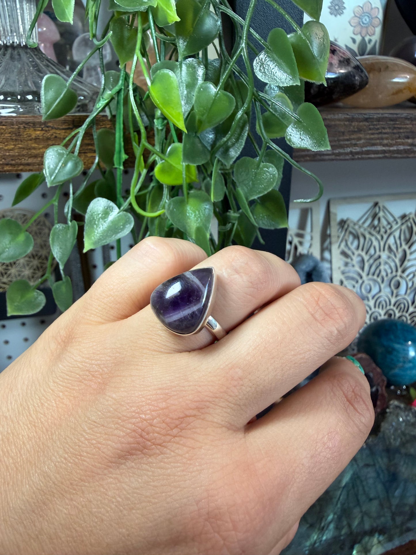 Bague Améthyste ajustable en argent